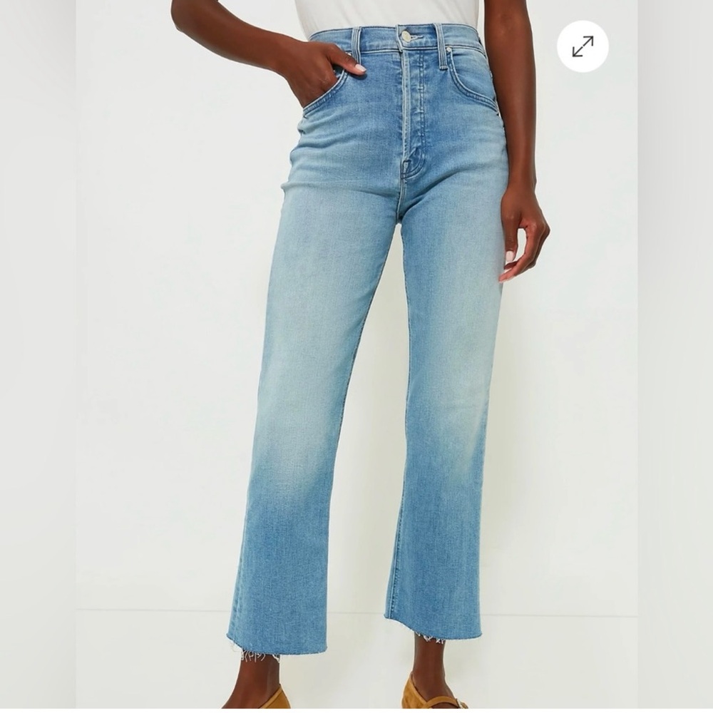 MOTHER Light Blue Ankle & Cropped Jeans